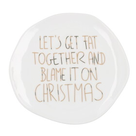 Räder Porcelánový tanierik Let's Get Fat Together