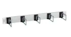 EFB 699980.1 sivý / Vyväzovací panel / 19" / 1U / 5x oceľová úchytka 75 mm (699980.1)