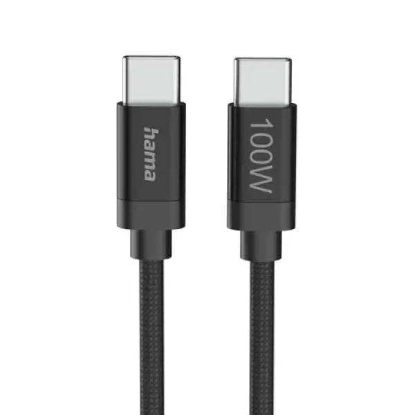 HAMA USB-C 2.0 kábel Fabric / 3 m / 100 W / opletený (201749)