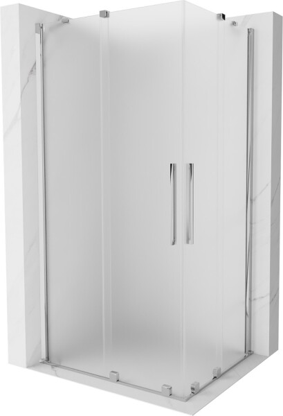 MEXEN/S - Velar Duo sprchovací kút, posuvné dvere 90 x 80, dekor, chróm 871-090-080-32-01