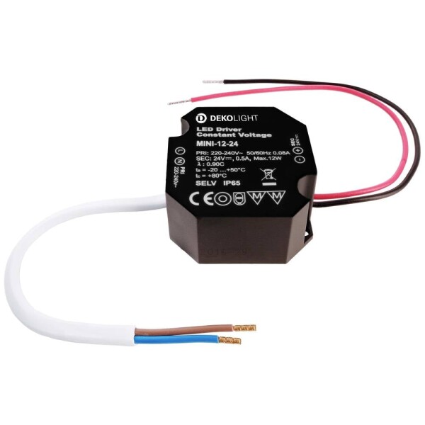 Deko Light OCTO, CV, Mini 24V/12W LED driver konštantné napätie 12 W 0 - 500 mA 24 V; 862230