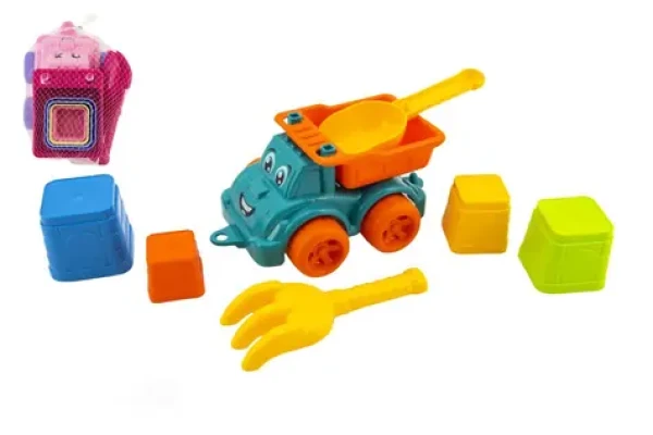 TEDDIES Sada na piesok s autom 6 ks