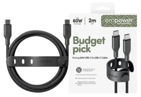 PanzerGlass empower 60W USB-C to USB-C Cable USB 2.0 2M čierna (198321)