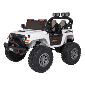 Mamido Elektrické autíčko Extreme Sport 4x4 s premenlivou veľkosťou bielej