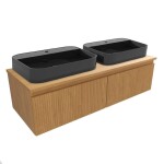 Kúpeľňová skrinka s umývadlom SAT Evolution 118x30x44, 8 cm dub medový mat SATEVO120DMDUB SATEVO120DMDUB