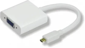 MicroConnect Adaptér microHDMI (M) - VGA (F) 0.25m biela / Plug Play (HDMIDVGA)