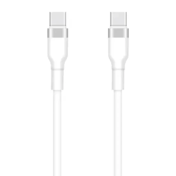 Setty KSC-C-130 Dátový kábel USB-C(M) - USB-C(M) 1m biela / 3A (DATUSBC3A1MSETWH1)