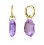 Viceroy Pozlátené kruhy s fialovým kryštálom 2v1 13229E100-57