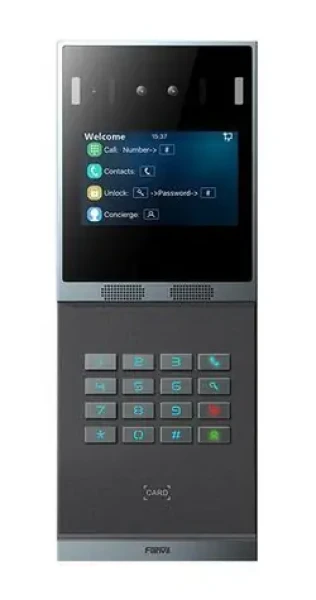Fanvil i66 čierna, šedá / IP video vrátnik / rozpoznávanie tváre / 4" displej / PoE / IP66 (I66)