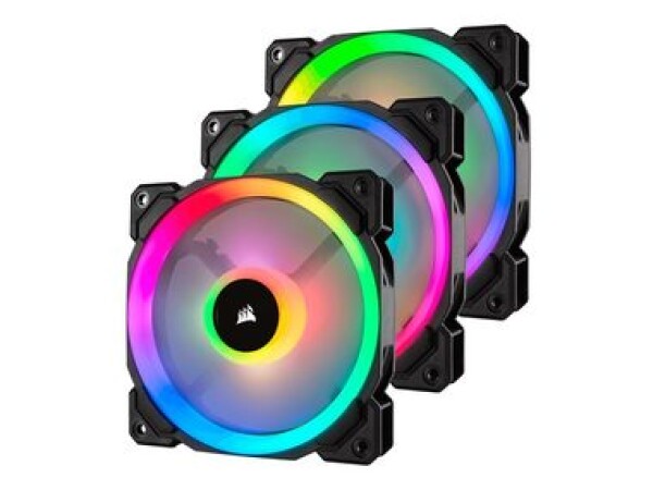 Corsair LL120 RGB Dual Light Loop RGB Triple pack / 120 mm / Hydraulic Bearing / 24.8 dB @ 1500 RPM / 53.25 CFM / PWM (CO-9050072-WW)