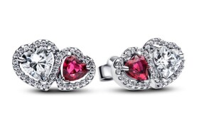 Pandora Blyštivé srdiečkové náušnice Timeless 293633C01