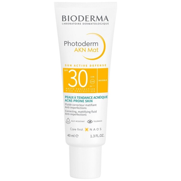 BIODERMA Photoderm AKN mat krém na opaľovanie a akné SPF30 40 ml