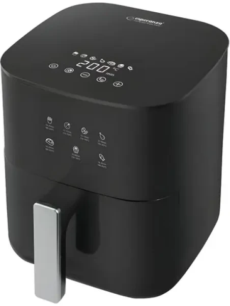 Esperanza EKA002 Patate Fritte čierna / Teplovzdušná fritéza / 1300 W / 8 l / 7 programov (EKA002)