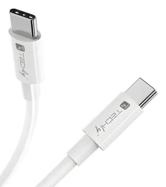 Techly ICOC-MU4-20G240W2 biela / USB-C kábel / USB4 Gen 2x2 / 20 Gbit / s / PD 240W / 2 m (ICOC-MU4-20G240W2)