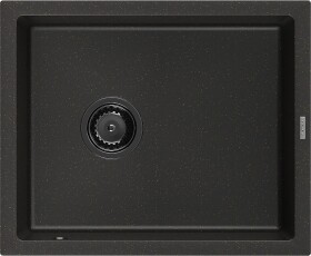 MEXEN/S MEXEN/S - Pedro granitový drez 1-miska 560 x 460 mm, čierna/zlatá metalik, sifón čierna 6508561000-75-B