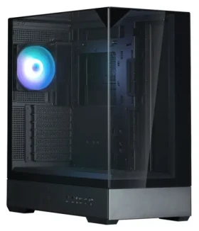 Zalman P40 Prism čierna / Počítačová skriňa / 1x 120mm ARGB / 2x USB 3.2 Gen2 / 1x USB-C / bez zdroja / priehľadná bočnica (P40 Prism Black)