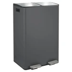 Spirella ALIYA pedálový odpadkový kôš na triedený odpad 2 x 30 L matná šedá / oceľ (7610583295002)