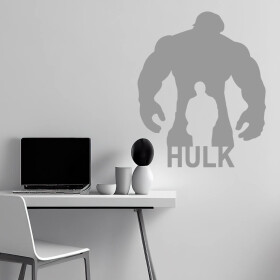 Veselá Stena Samolepka Hulk silueta Farba: šedá, Veľkosť: 60 x 73 cm