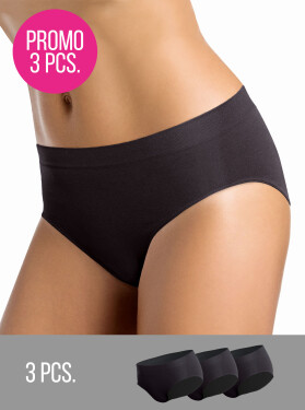 3PACK- Nohavičky klasické bezšvové Slip midi Intimidea Farba: Černá, velikost XXL
