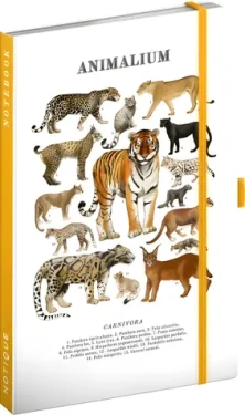 NOTIQUE Notes Animalium - Mačkovité šelmy / Linkovaný zápisník / A5 / 172 strán