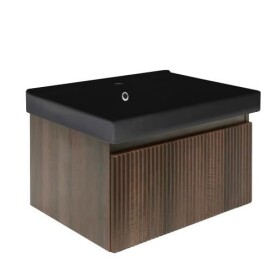 Kúpeľňová skrinka s umývadlom SAT Evolution 58x30x45 cm orech mat SATEVO60NAU1MB SATEVO60NAU1MB