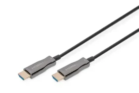 Digitus HDMI AOC Hybrid čierna / Kábel HDMI / AOC / 4K/60Hz / 18 Gbps / 15 m (AK-330125-150-S)
