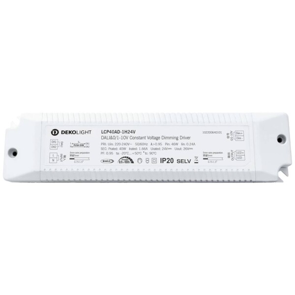Deko Light BASIC, DIM, CV, LCP napájací zdroj pre LED konštantné napätie 0 mA - 1.70 A 24 V/DC; 862255