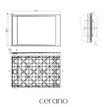 CERANO - Sprchová vanička obdélníková Lugo - SMC/minerální kompozit - bílá matná - 140x90x3 CER-666142