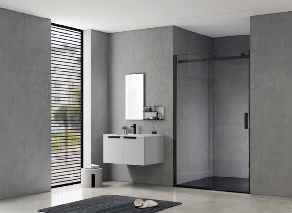 HOPA - Sprchové dvere BELVER BLACK - Farba rámu - Čierna, Rozmer A - 120 cm, Smer zatvárania - Univerzálny Ľavé / Pravé, Výplň - Číre bezpečnostné sklo - 8 mm BCBELV12BCN