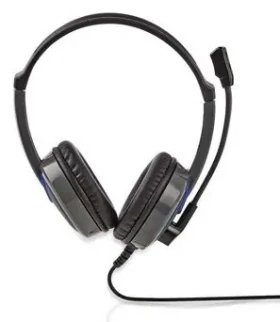 Nedis Herný headset / Herné slúchadlá s mikrofónom / Cez uši / Stereo / 2x 3.5 mm / Sklopný mikrofón / 2,2 m (GHST200BK)