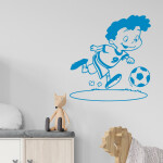 Veselá Stena Samolepka Chlapček futbalista Farba: oranžová, Veľkosť: 40 x 43 cm