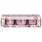 Yankee Candle Cherry amp; Vanilla - Sada sviečok v skle 3x 37g / doba horenia: až 3x 10 h (5038581128290)