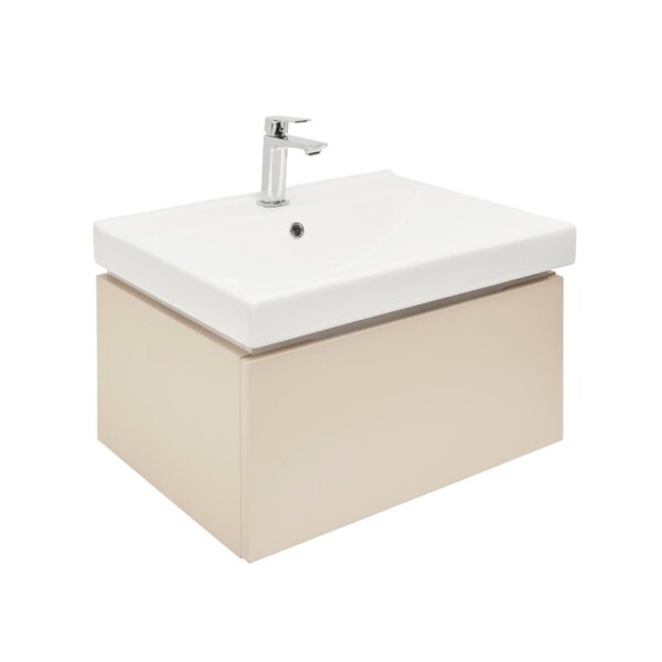 Kúpeľňová skrinka s umývadlom SAT Feel 60x30x46 cm pieskovo béžová mat SATFEEL60BEU1B SATFEEL60BEU1B