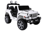 Mamido Mamido Elektrické autíčko SPEED 4x4 biele | 180W | EVA | LED | 2,4 Ghz | ECO koža | 12V7Ah