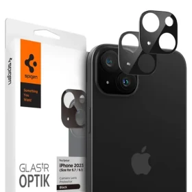 Spigen Glass tR Optik 2 Pack ochranné sklo na fotoaparát pre Apple iPhone 15/15 PLUS čierna (AGL06917)