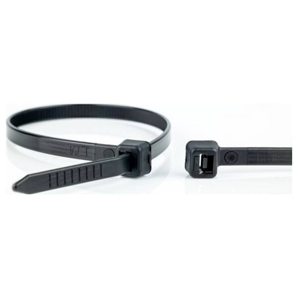 WKK 120196071, 120196071, sťahovacie pásky, 4.80 mm, 300 mm, čierna, žiarovo stabilizované, odolné voči UV žiareniu, odolné voči olejom, odolné voči; 120196071