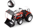 Mamido Veľký červený traktor s pohyblivým ramenom a veľkými kolesami RC0666