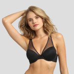 Vystužená podprsenka kosticami DIM GENEROUS INVISIBLE Underwire PADDED BRA DIM čierna