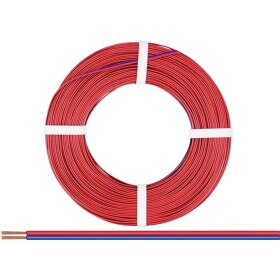 Donau Elektronik 225-020 opletenie / lanko 2 x 0.25 mm² červenomodrá 50 m; 225-020