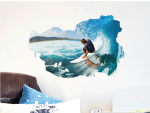 Veselá Stena Samolepka Surfer na vlne