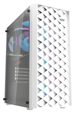 DarkFlash DK351+ biela / ATX / 4X 120 mm / 2x USB-A / priehľadná bočnica / bez zdroja (DK351 White)