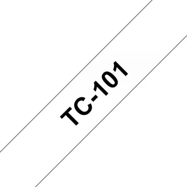 Brother TC-101 / Páska pre tlačiareň štítkov / 12 mm / 7,7 m / čierna tlač na čírom podklade / laminovaná (TC101)