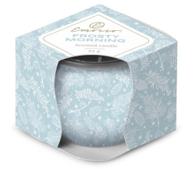 Emocio Sklo Dekor 70x62 mm Frosty Morning - Winter Woods, vonná svíčka