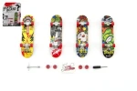 TEDDIES Prstový skateboard skrutkovací s doplnkami