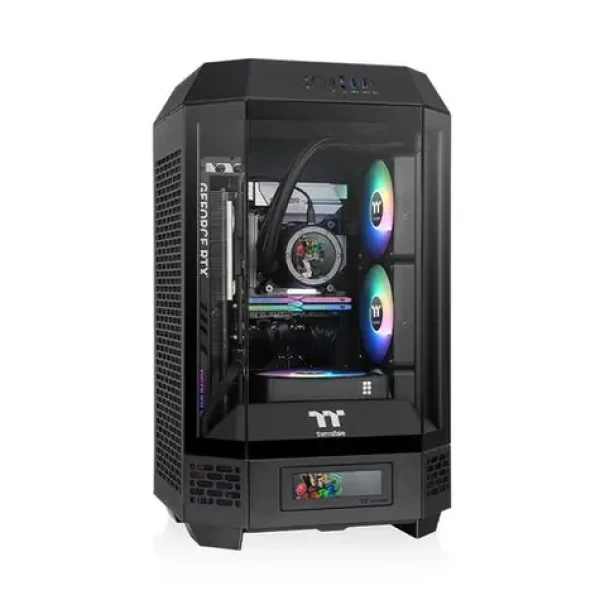 Thermaltake The Tower 250 čierna / mini ITX / 1x USB-C / 2x USB-A / bez zdroja / priehľadná bočnica (CA-1Z9-00S1WN-00)