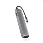 Epico Slim Hub USB-C 6v1 vesmírne šedá / USB Hub / 3x USB-A / 1x HDMI @ 8K/30Hz / 1x GLAN / 1x USB-C / PD 100W (9915112100070)