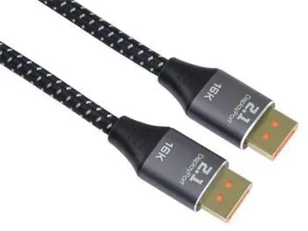 PremiumCord / Kábel DisplayPort 2.1 / 16K @ 60Hz / 8K @ 120Hz / 4K @ 240Hz / kovové a pozlátené konektory / 1 m (kport11-01)