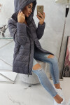 Prešívaná zimná bunda FIFI Cindy grey XS