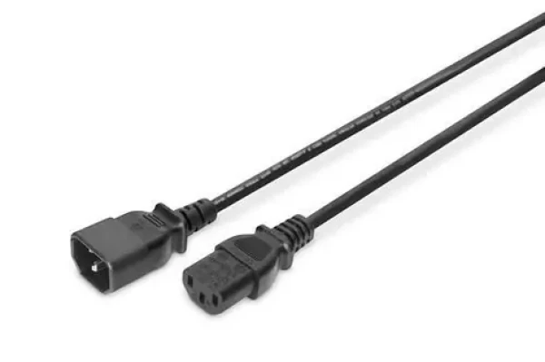 Digitus / Predlžovací kábel napájania / IEC C14 IEC C13 / 1,2 m / čierny (AK-440201-012-S)