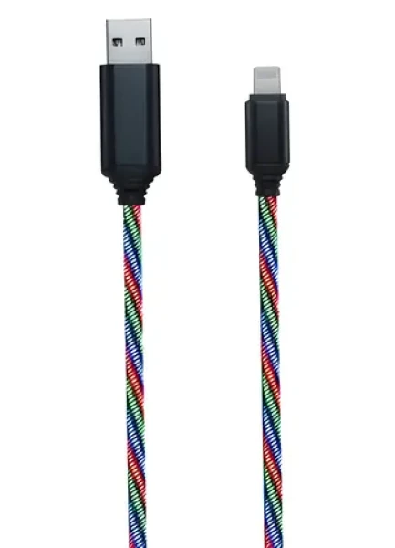 2GO Tricolor / Nabíjací a dátový kábel / USB - Lightning / LED podsvietenie / 1 m (797147)